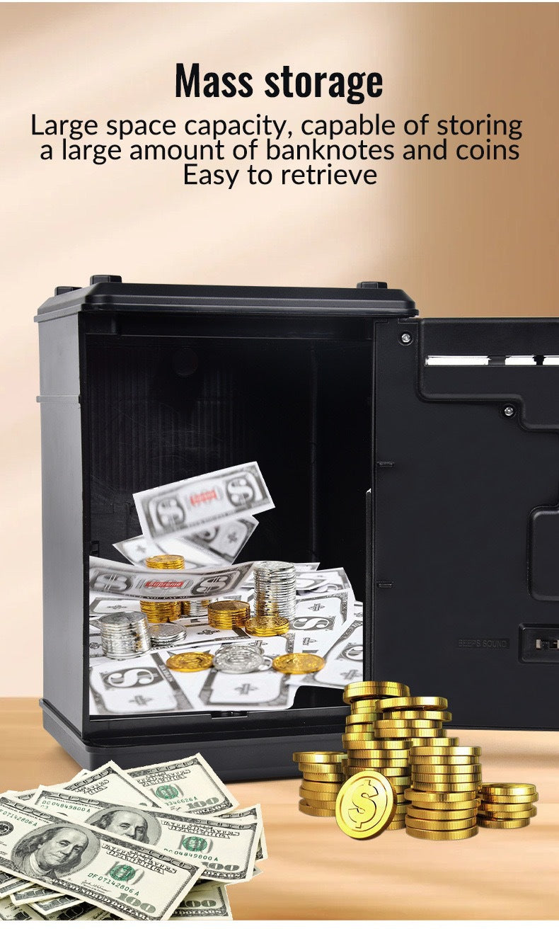 MiniVault | ATM-spaarpot met wachtwoord, elektronische munt- en geldkluis, spaarpot voor kinderen