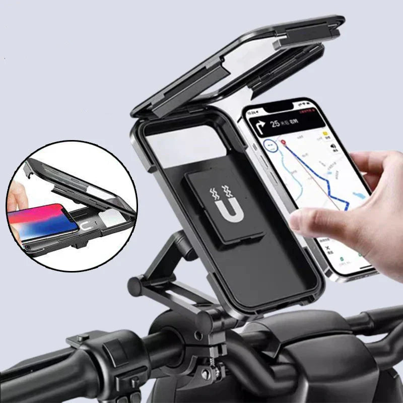 RideCharge | 15W waterdichte fiets-powerbankhouder voor stuur, snel opladen, schokbestendig en compatibel
