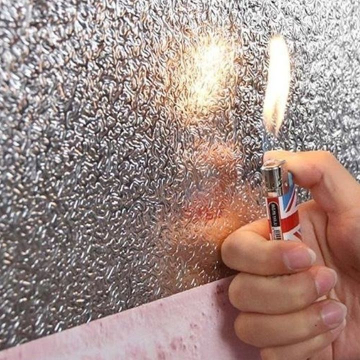 OilGuard | Zelfklevende aluminiumfolie keukenachterwand - oliebestendig, waterbestendig