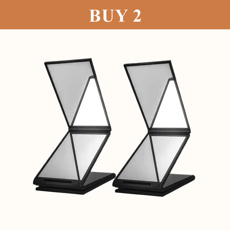 Glam360 | 360° opvouwbare make-upspiegel – draagbare draaibare make-upspiegel voor op reis en thuisgebruik