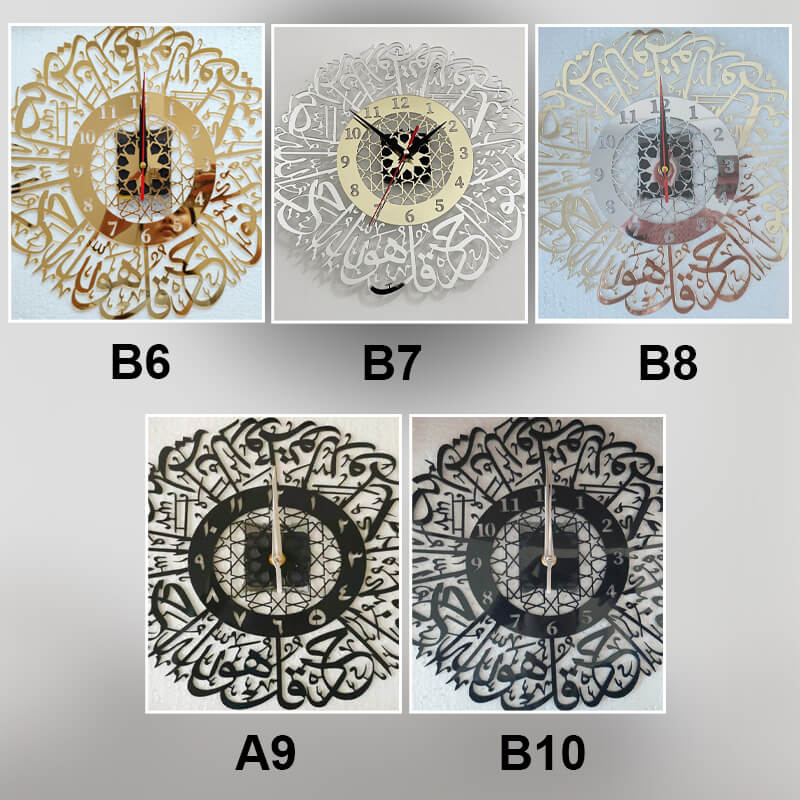 GleamTime | Wandklok met acrylspiegel – Stille, stijlvolle, moderne decoratieve klok voor thuis en op kantoor