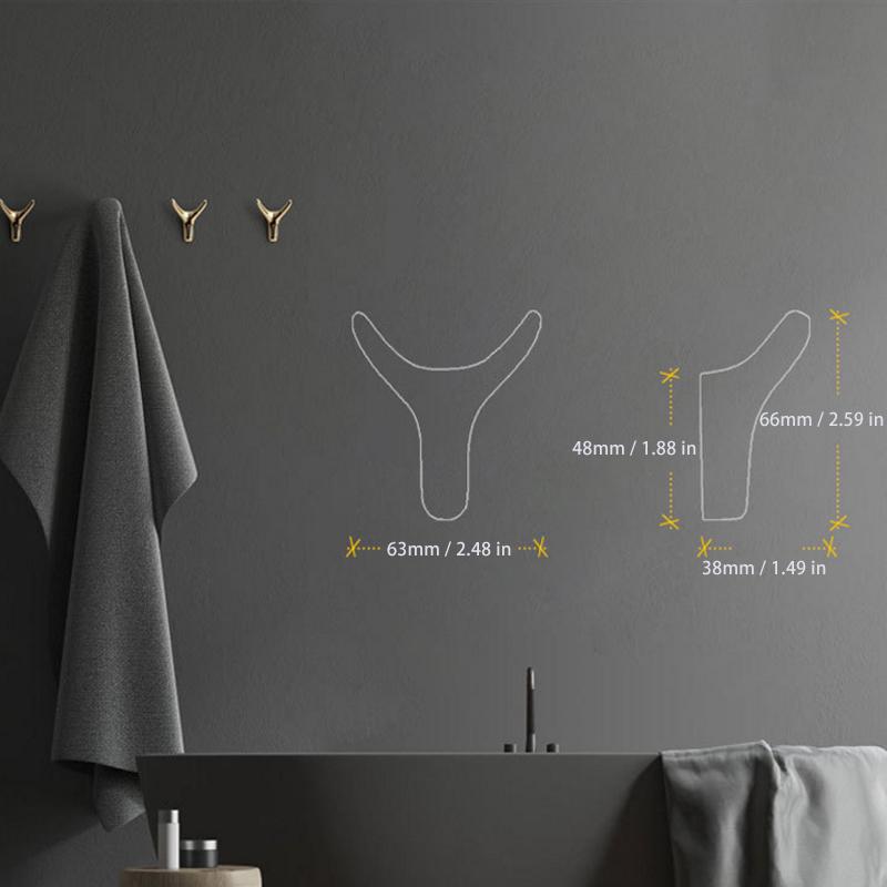 EliteHook | Hoorn Wandhaken – Elegante Mini Kapstokhaken, Metalen Wanddecoratie