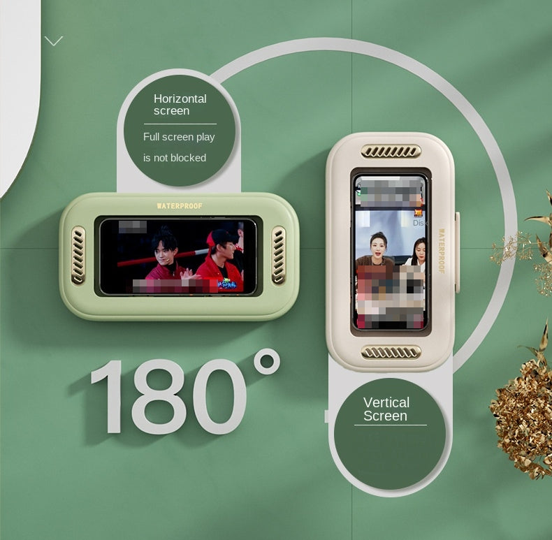 SplashBox | Universele waterdichte telefoonhouder voor douche en badkamer - Muurbevestiging Hoesje