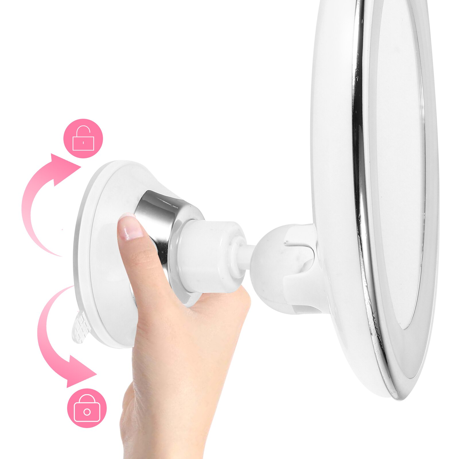 LumiLoop | LED-make-upspiegel – 360° draaibaar, ringlamp met natuurlijk daglicht voor make-up