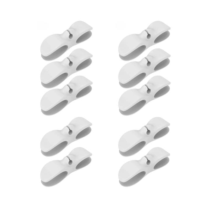 CableMate | Zelfklevende kabelopbergers - 10 stuks, duurzaam, ruimtebesparend