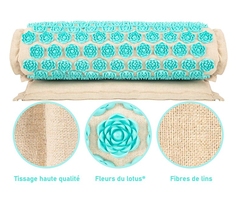 CocoZen | Linnen kokosvezel acupressuur yogamat - natuurlijke massagemat voor ontspanning