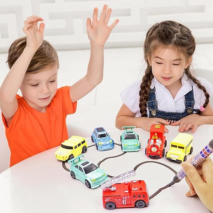 DrawZoom | Magische inductieve tekenauto voor kinderen – Creatief, leuk en leerzaam speelgoed