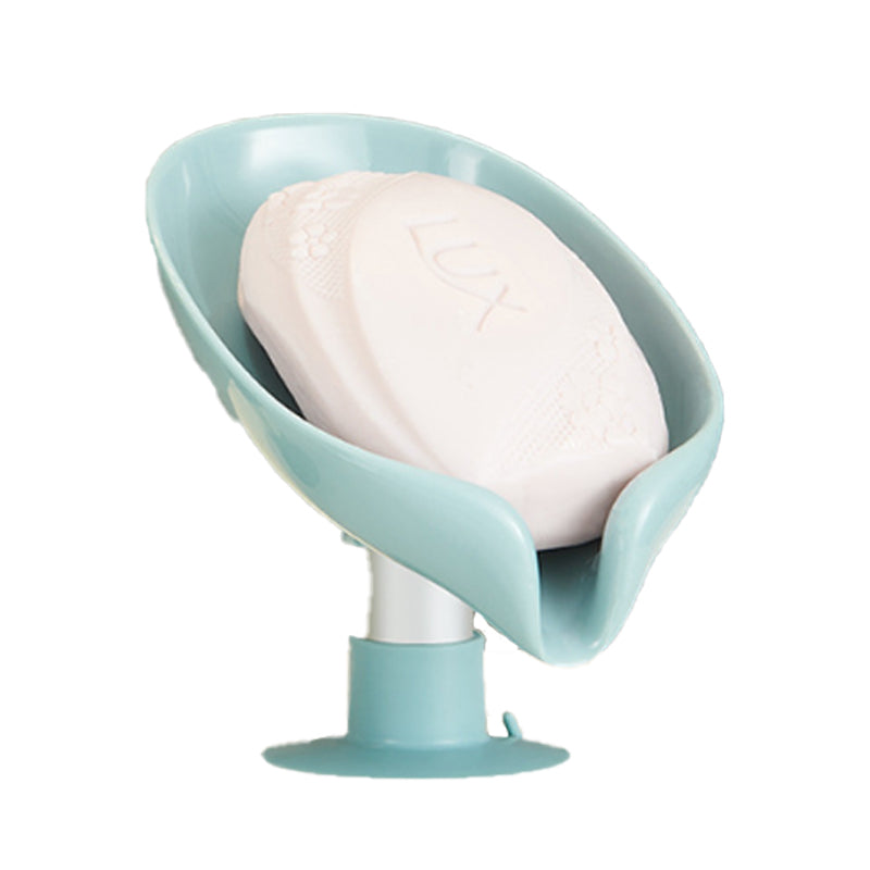 SoapLeaf | Bladvormige zeepbakje met zuignap – Afdruiprek voor badkamer en keuken