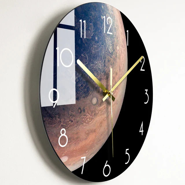 ZestClock | Moderne Glazen Wandklok - Levendig gesneden fruit ontwerp, Stille Quartz Beweging, Decoratieve Klok