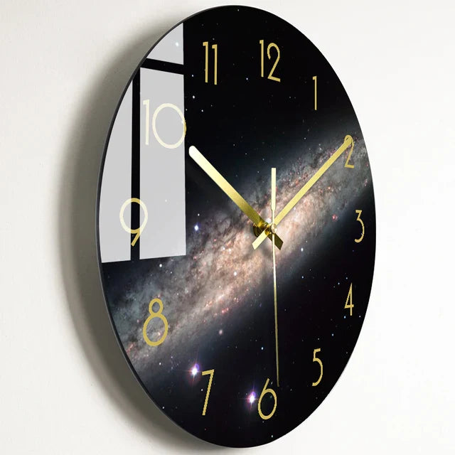 ZestClock | Moderne Glazen Wandklok - Levendig gesneden fruit ontwerp, Stille Quartz Beweging, Decoratieve Klok