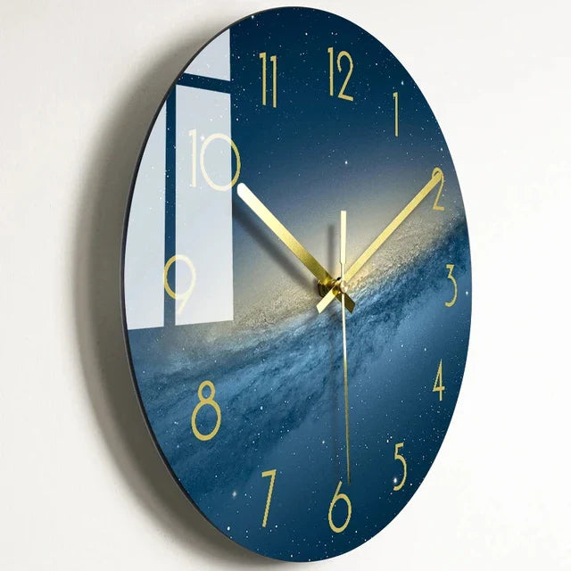 ZestClock | Moderne Glazen Wandklok - Levendig gesneden fruit ontwerp, Stille Quartz Beweging, Decoratieve Klok