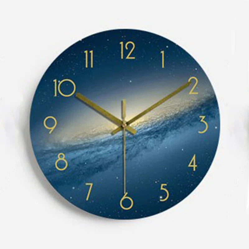 ZestClock | Moderne Glazen Wandklok - Levendig gesneden fruit ontwerp, Stille Quartz Beweging, Decoratieve Klok