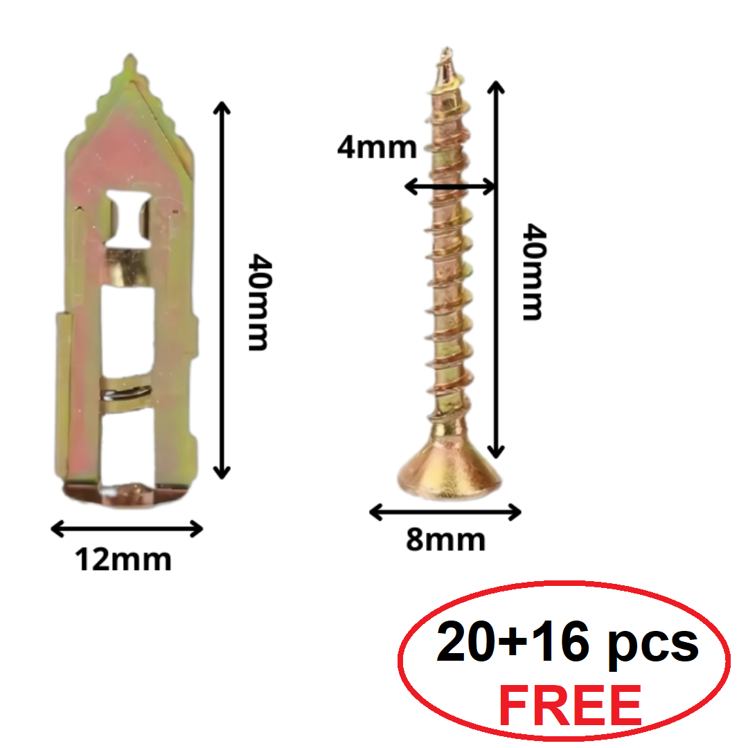 DrillFreeFix | Instant No-Drill wandbevestigingsschroeven en -ankers – Heavy-duty bevestigingsmiddelen voor thuis