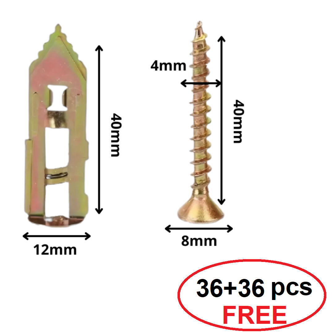 DrillFreeFix | Instant No-Drill wandbevestigingsschroeven en -ankers – Heavy-duty bevestigingsmiddelen voor thuis
