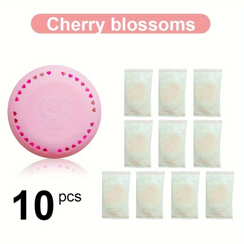 BlossomBreeze | 10st Naar Kersenbloesem & Lavendel geurende Luchtverfrisser Tabletten - Langdurige Aromatherapie voor Thuis, Auto, Badkamer