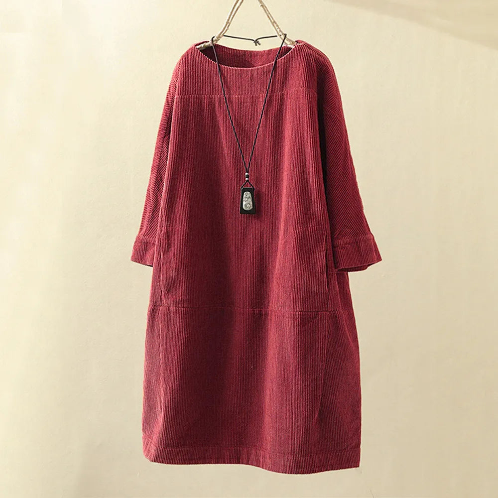 Coralia | Vintage retro-jurk voor dames – Elegante, chique midi-zomerjurk