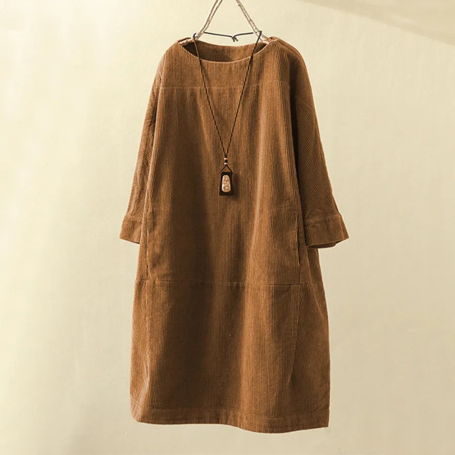 Coralia | Vintage retro-jurk voor dames – Elegante, chique midi-zomerjurk