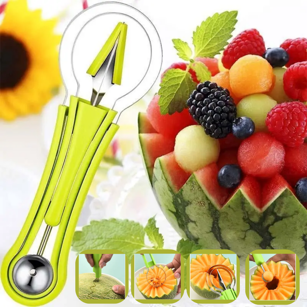 SnapSlice | Multi-Cut 3-in-1 fruitmes – Snelle appelschiller en portiesnijder voor eenvoudig gebruik