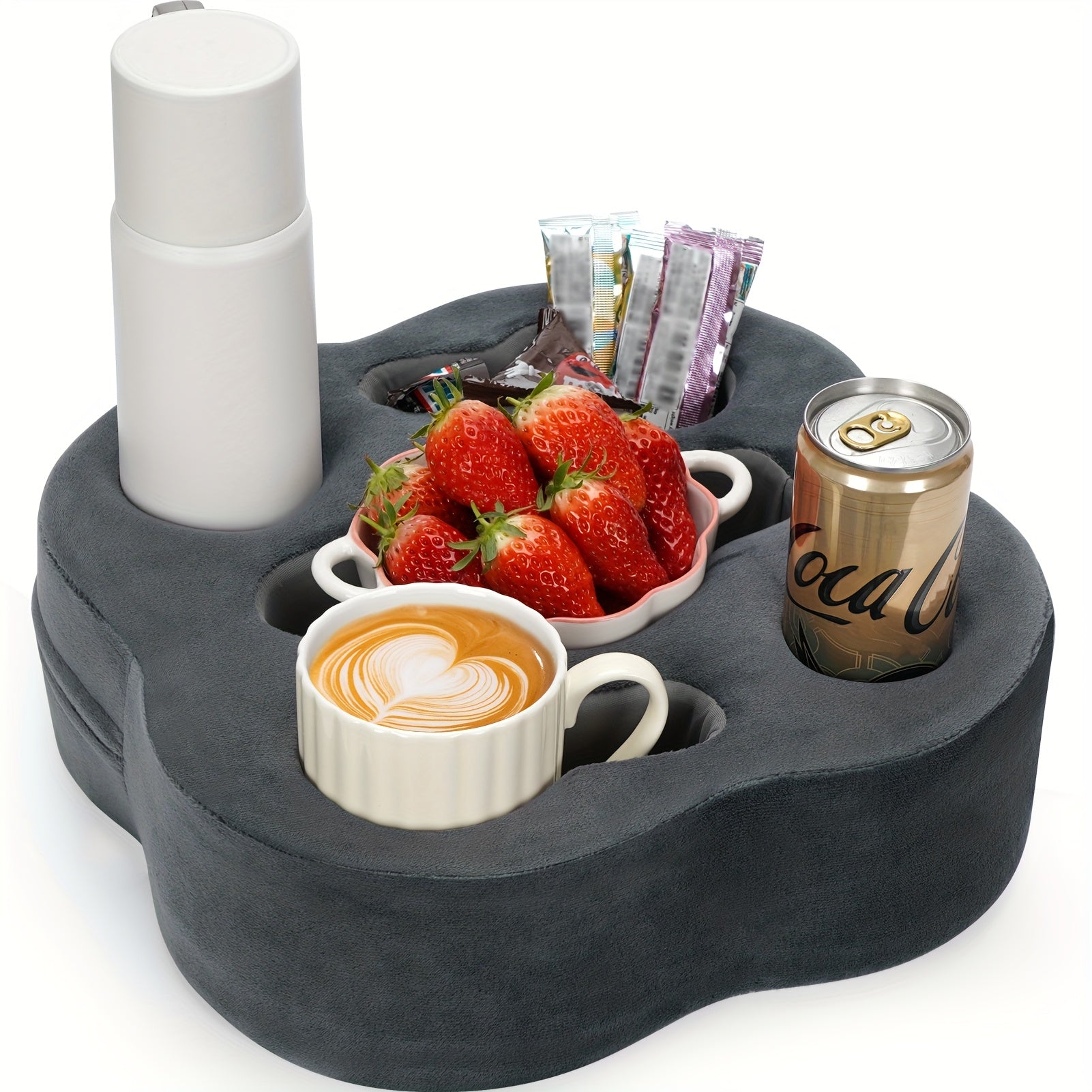 ComfyCaddy | Couch Cup Holder Pillow – Zachte sofa-dienblad & caddy