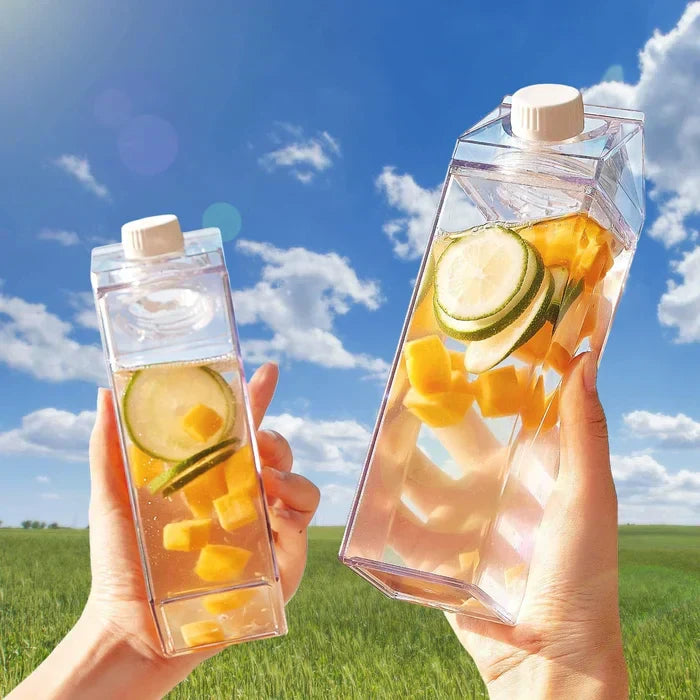CrystalCart | Transparante Melkkarton – BPA-vrije Voedselveilige Plastic Fles