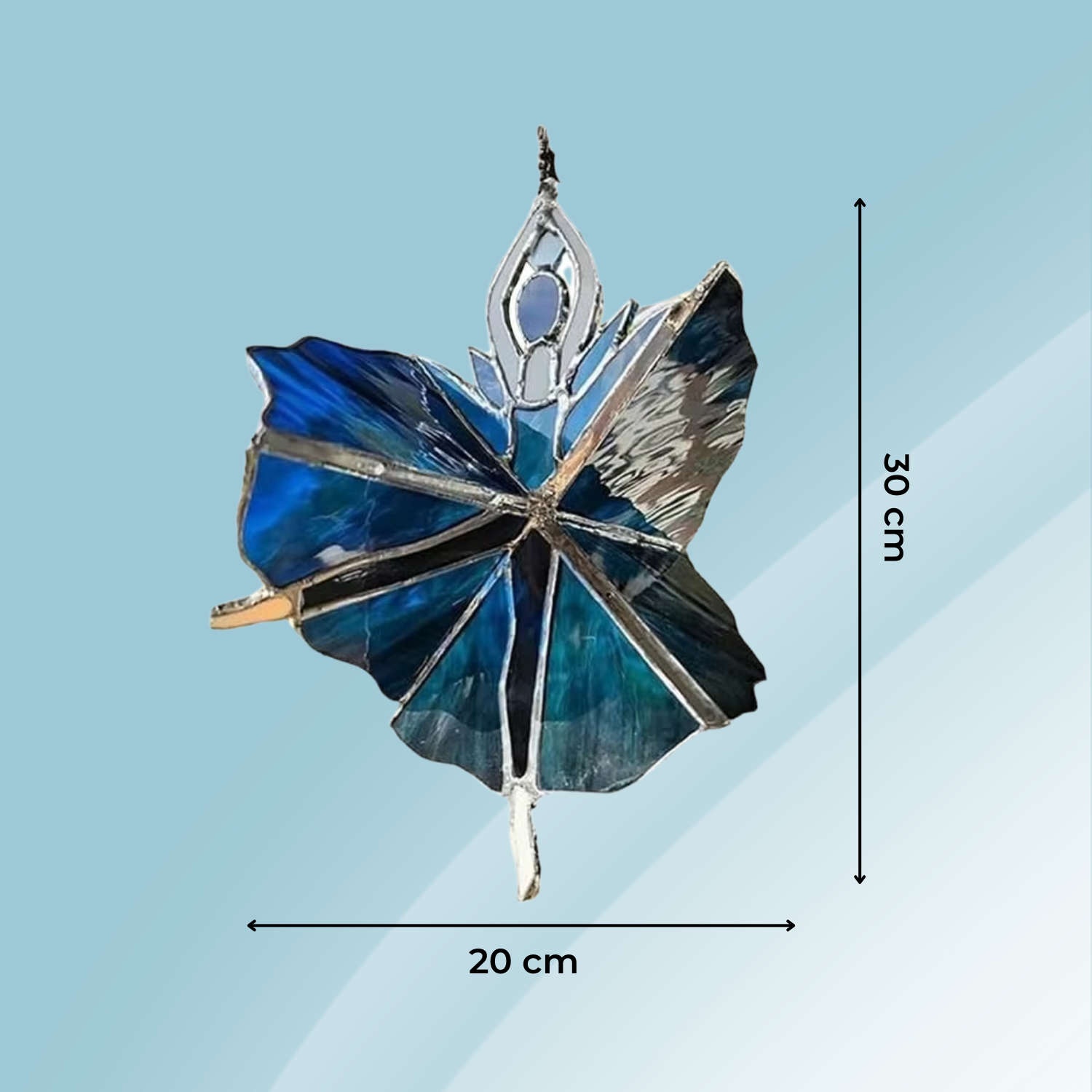 SpinMuse | Dancing Lady Acryl Glas-in-lood Spinner – Tuin windspinner, buiten hangdecoratie, kleurrijke zonnevanger