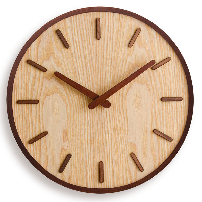 TimberClock | Premium moderne walnoothouten decoratieve wandklok