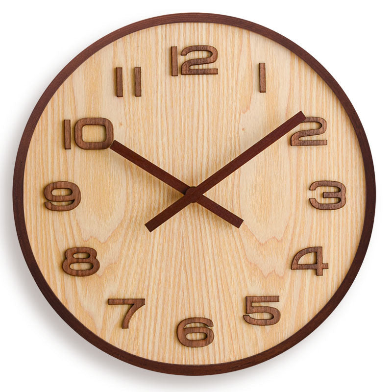 TimberClock | Premium moderne walnoothouten decoratieve wandklok