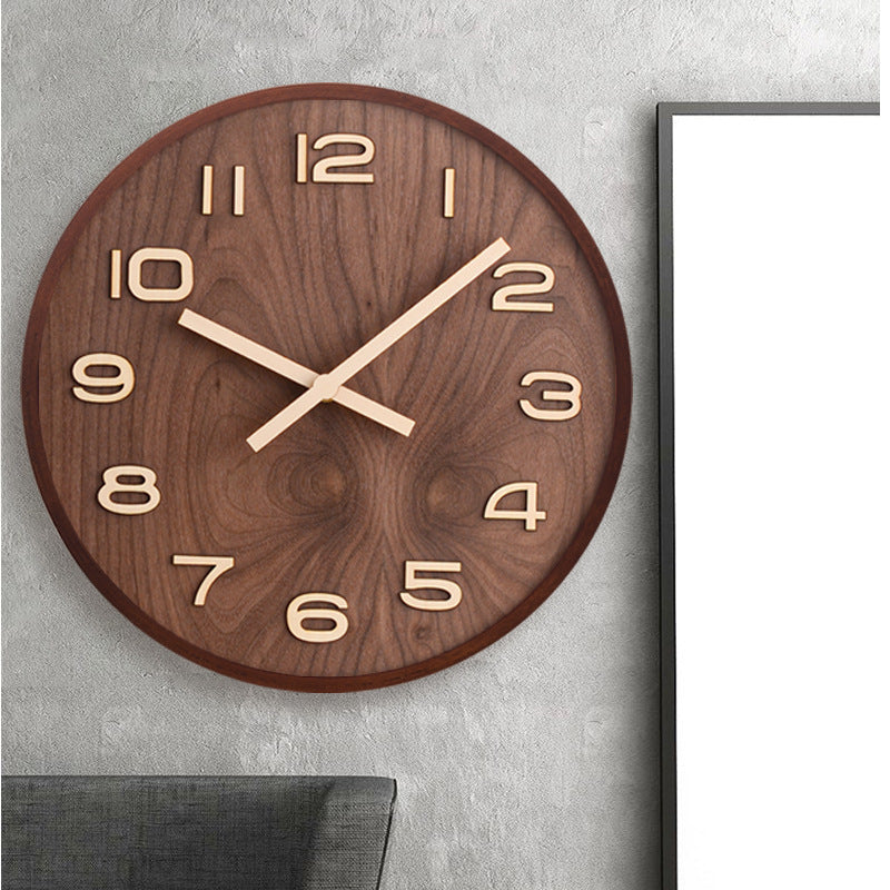 TimberClock | Premium moderne walnoothouten decoratieve wandklok