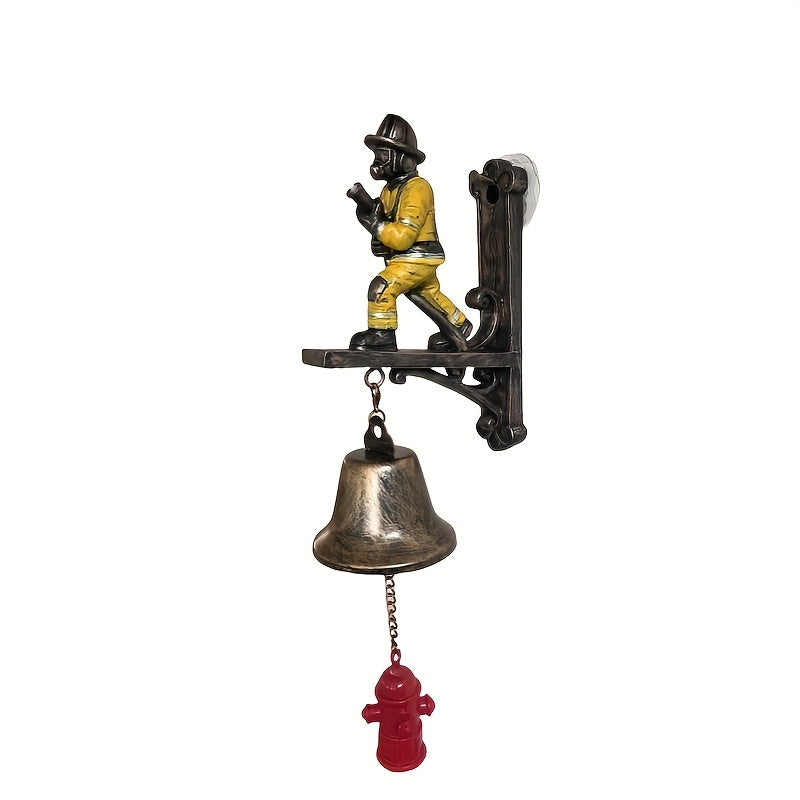 BlazeBell | Brandweerman-deurbel met reddingsfiguur en alarmgeluid, stevig kunststof