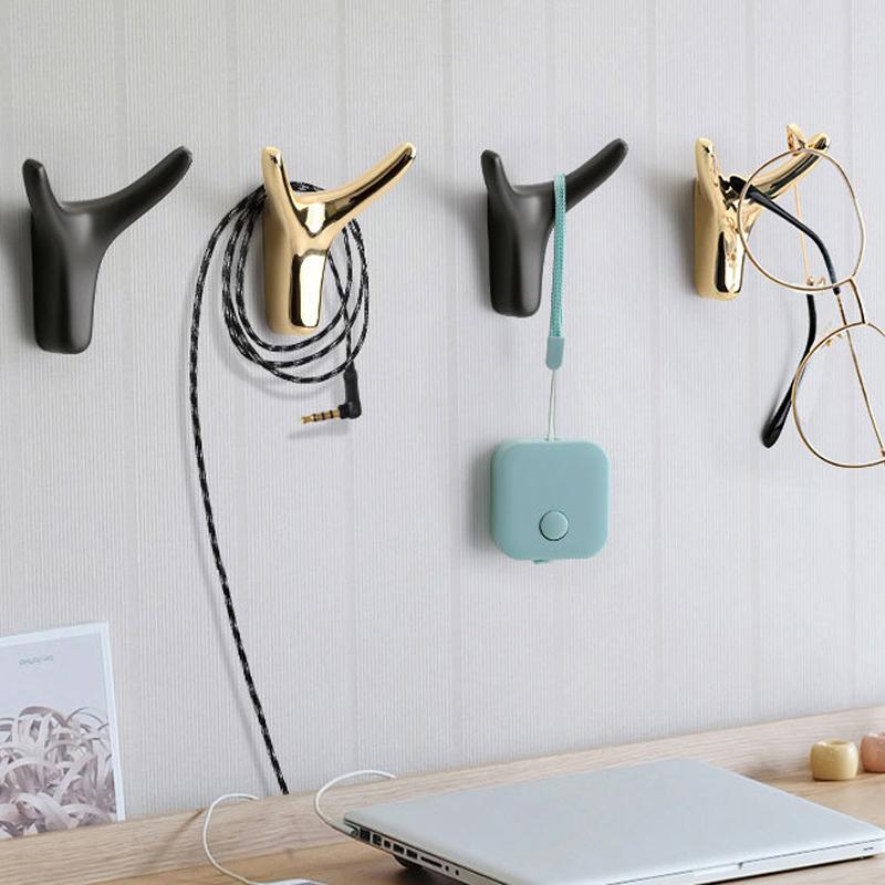 EliteHook | Hoorn Wandhaken – Elegante Mini Kapstokhaken, Metalen Wanddecoratie