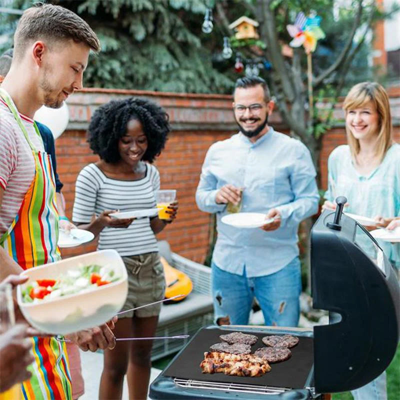 NonSticko | Herbruikbare antiaanbakmatten voor barbecueën en bakken – hittebestendig, gemakkelijk schoon te maken, met koper gecoate grill- en ovenvellen