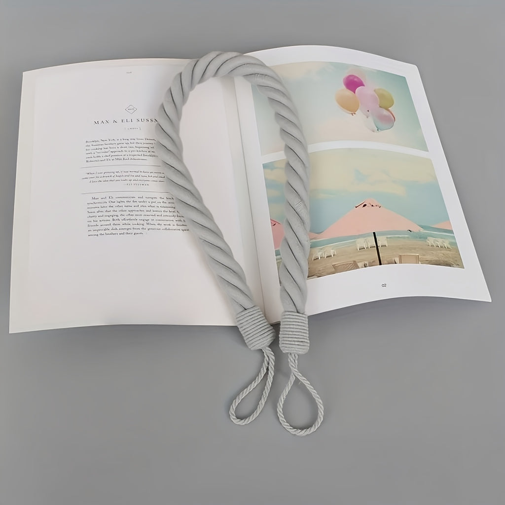 DoorKnot | Retro touw deurstopper – robuuste stoffen deurwig, rustieke deurhouder zonder boren