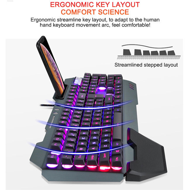 MechX | Pro Gaming mechanisch toetsenbord – bedraad, RGB-achtergrondverlichting en ultrakrachtig voor pc en laptop