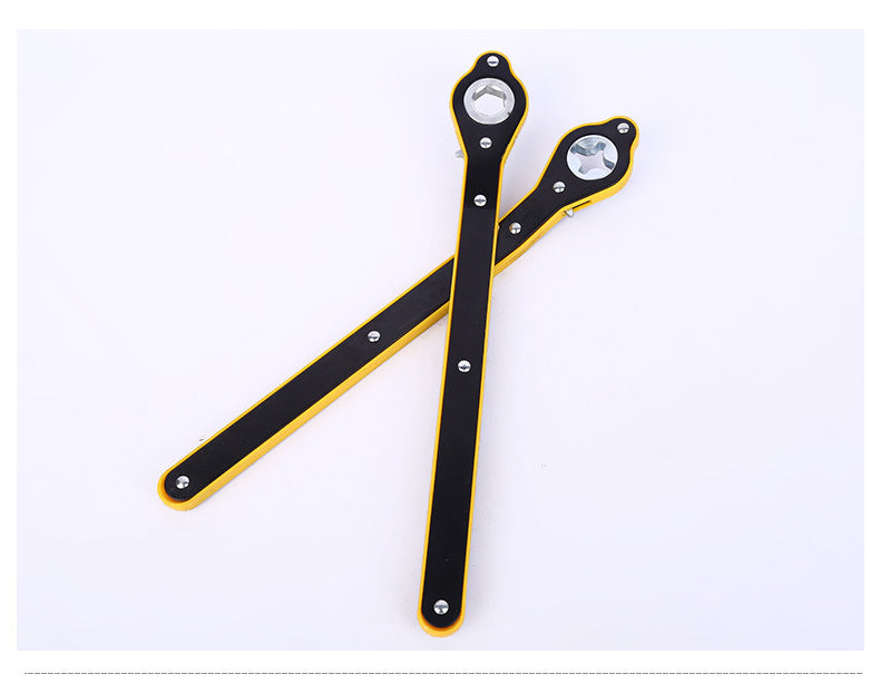 Wrenchiq | Verstelbare ratelsleutel – Duurzaam steeksleutelgereedschap voor auto's, fietsen en vrachtwagens