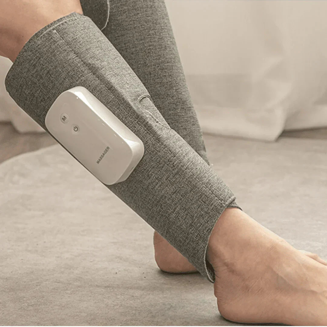 AirRelief | Draadloze luchtcompressie-beenmassageapparaat – Kuit- en voetmassage, spierontspanning