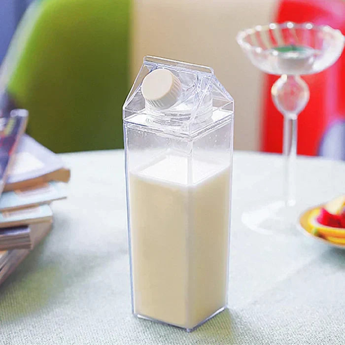CrystalCart | Transparante Melkkarton – BPA-vrije Voedselveilige Plastic Fles