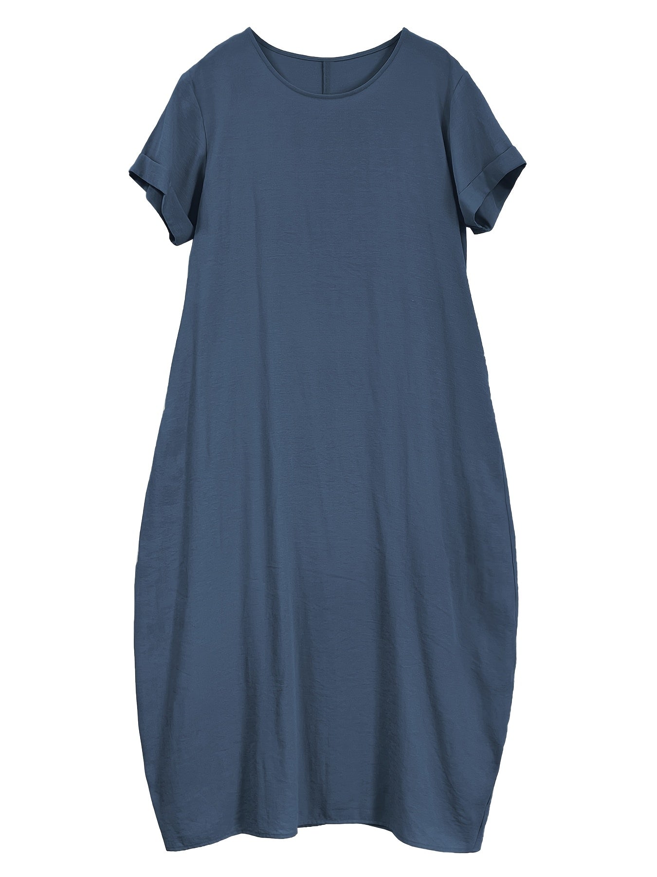 Elvarra | Losse Maxi Jurk met Zakjes – Korte Mouwen, Ademend, Casual Zomerjurk