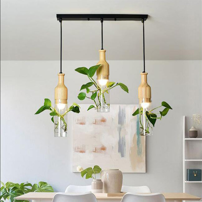 GlowSprout | Moderne Houten LED Plant Hanglamp - Stijlvolle Milieuvriendelijke Hanglamp