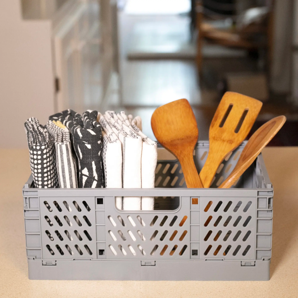 SnapBasket | Opvouwbare Opbergmand – Plastic Organizer voor Bureau, Badkamer & Bureauspullen