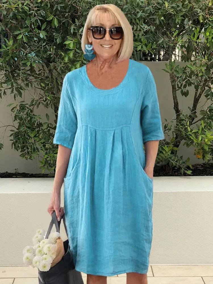 Amri | Chique zomerse midijurk voor dames - Elegante casual jurk