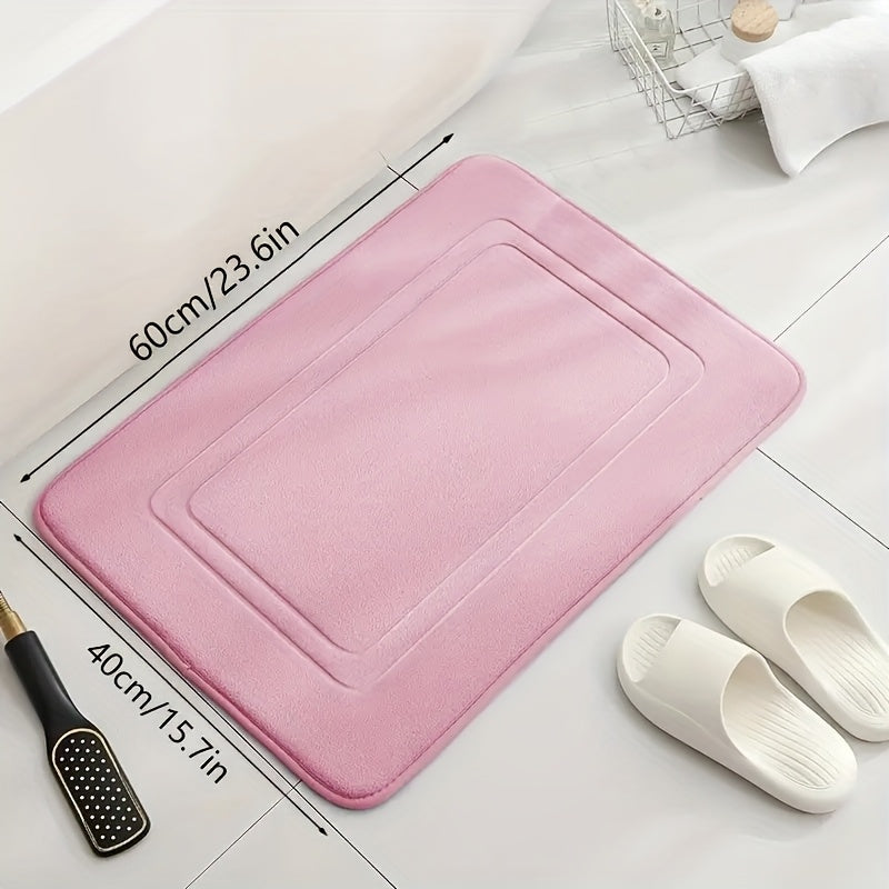 PlushStep | Vintage koraalkleurige fleece badmat – absorberend, antislip, zacht tapijt voor keuken en badkamer