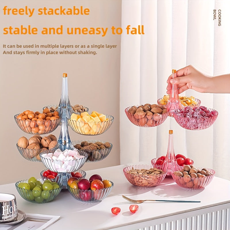 TierFruit | Moderne stapelbare fruitschaal- en snackschalenset met meerdere lagen