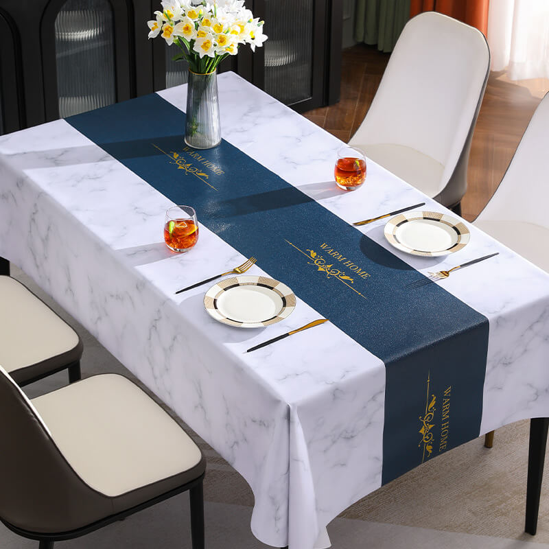ShieldCloth | Marmeren tafellaken van PVC, water- en oliebestendig, dik en duurzaam