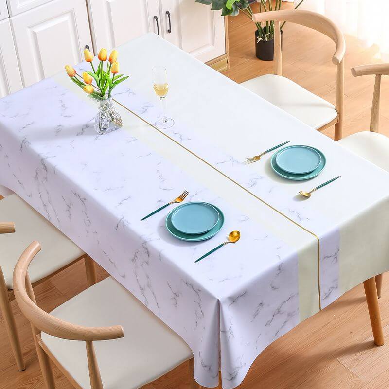 ShieldCloth | Marmeren tafellaken van PVC, water- en oliebestendig, dik en duurzaam