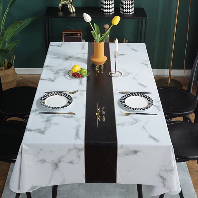 ShieldCloth | Marmeren tafellaken van PVC, water- en oliebestendig, dik en duurzaam