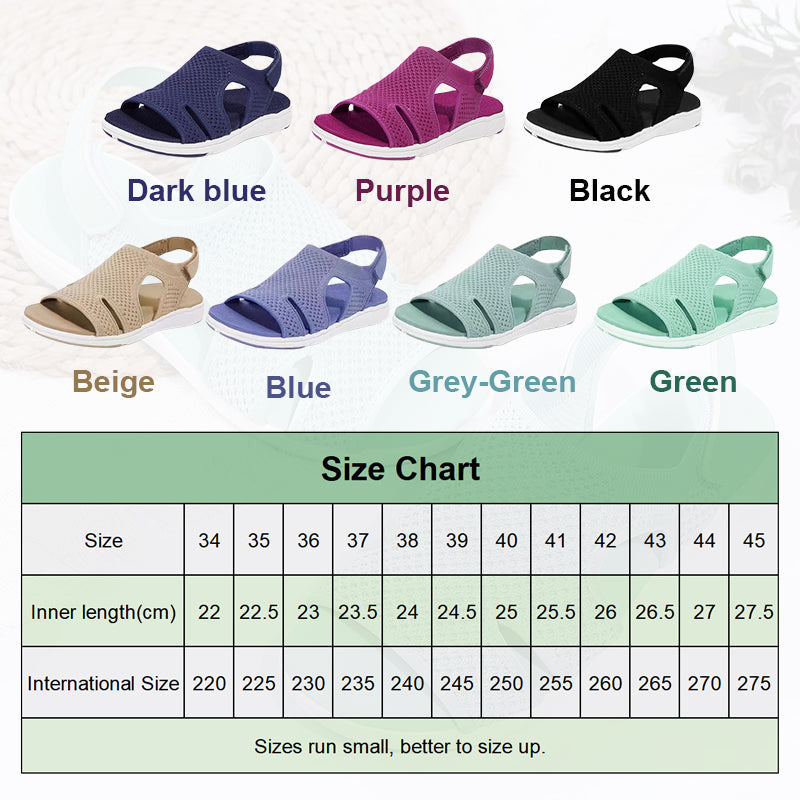 OrthoBreeze | Dames Orthopedische Ademend Sandalen – Verstelbare Steun, Zomer Wandelschoenen