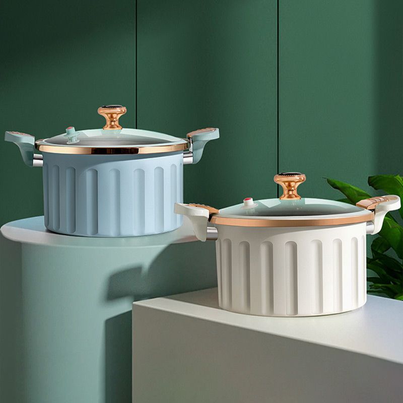 QuickChef | Non-stick geëmailleerde micro-snelkookpan – snelle kookpan, compact ontwerp