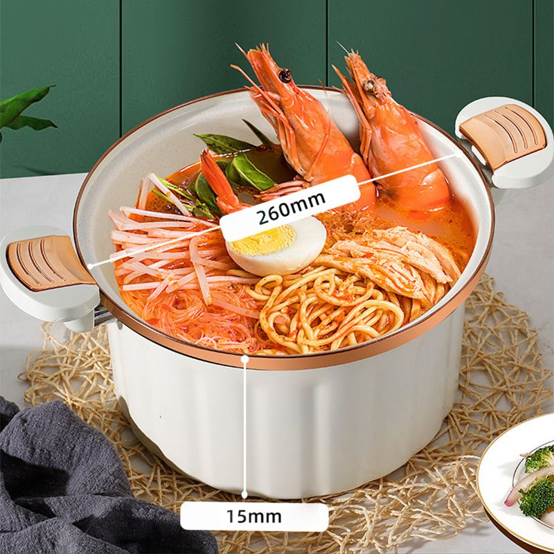 QuickChef | Non-stick geëmailleerde micro-snelkookpan – snelle kookpan, compact ontwerp
