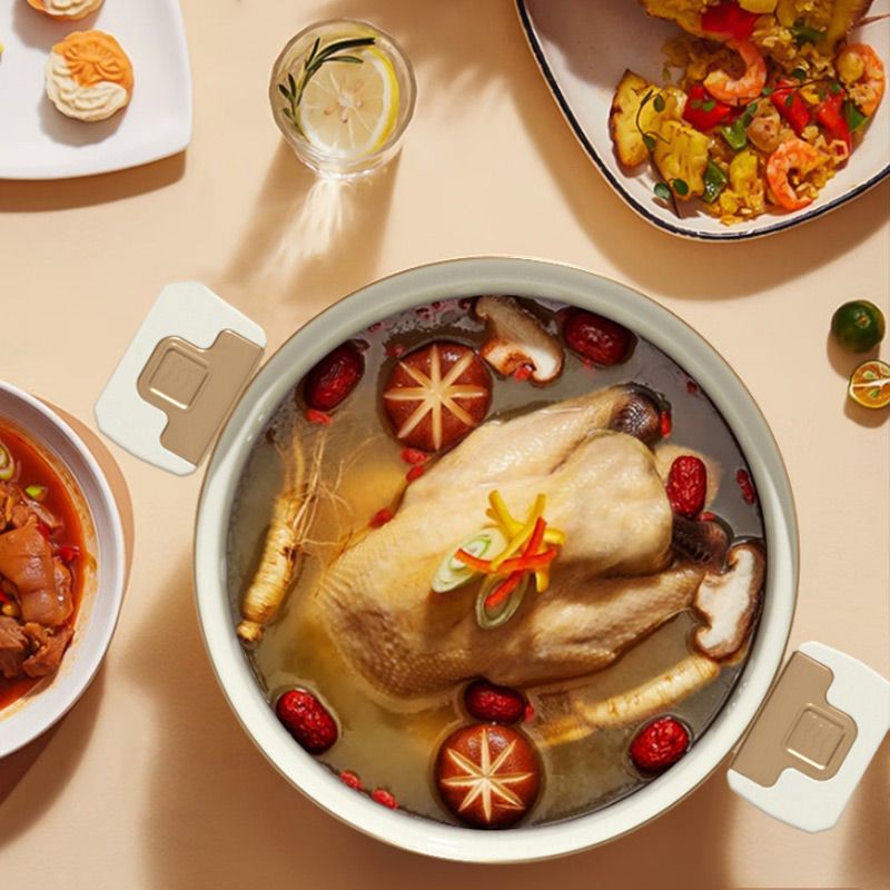 QuickChef | Non-stick geëmailleerde micro-snelkookpan – snelle kookpan, compact ontwerp