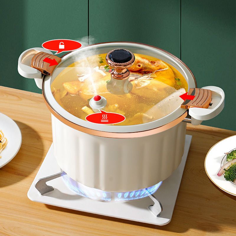 QuickChef | Non-stick geëmailleerde micro-snelkookpan – snelle kookpan, compact ontwerp